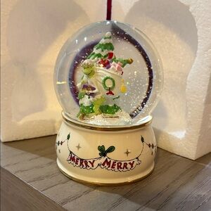 Lenox Grinch Red and Gold Holiday Snow Globe